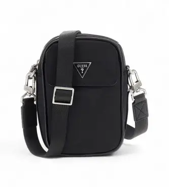 per uomo HMMINYP5425 Borsa a tracolla nera Mini Milano (OSFA), Nero, Casual, Poliuretano Argento