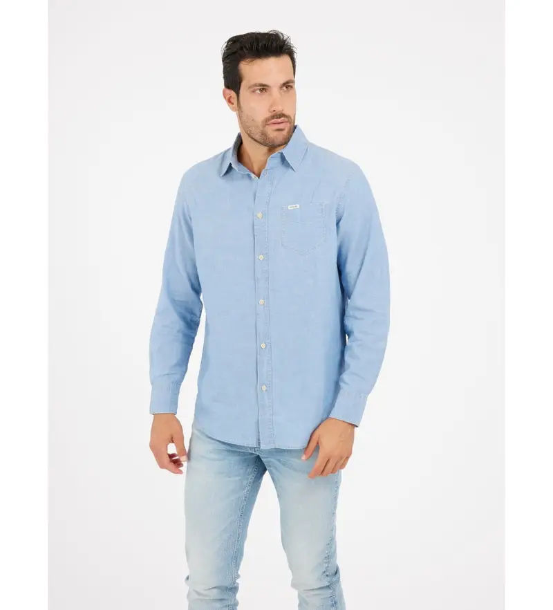 per uomo M5GH44D5N41 Maglia blu di Ronnie (S), Casual, Cotone, Manica lunga
