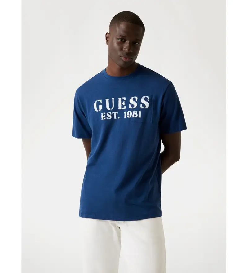 Guess T-shirt Uomo Blu 4042722