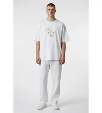 per uomo M6GI11K2992 Maglietta bianca Triangle HD (S), Bianco, Casual, Cotone, Manica corta