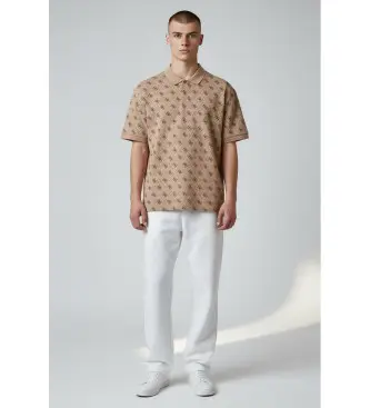 per uomo M6GP04K3073 Polo 4G Jacquard marrone (S), Casual, Cotone, Manica corta