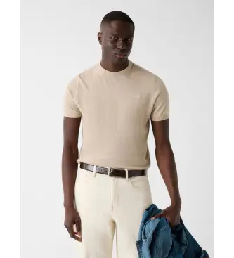 per uomo M6GR03Z0556 Maglietta con logo beige (S), Casual, Cotone