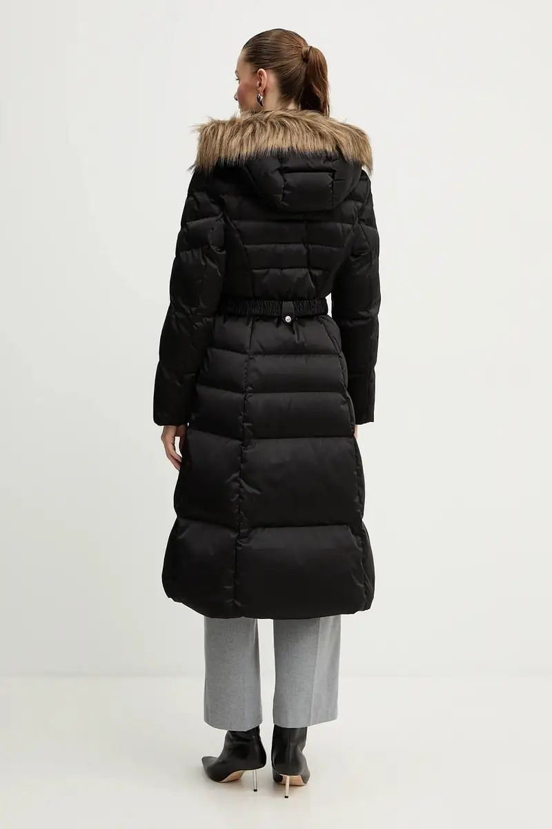 Guess Piumino lungo donna nero con cappuccio miniatura 2