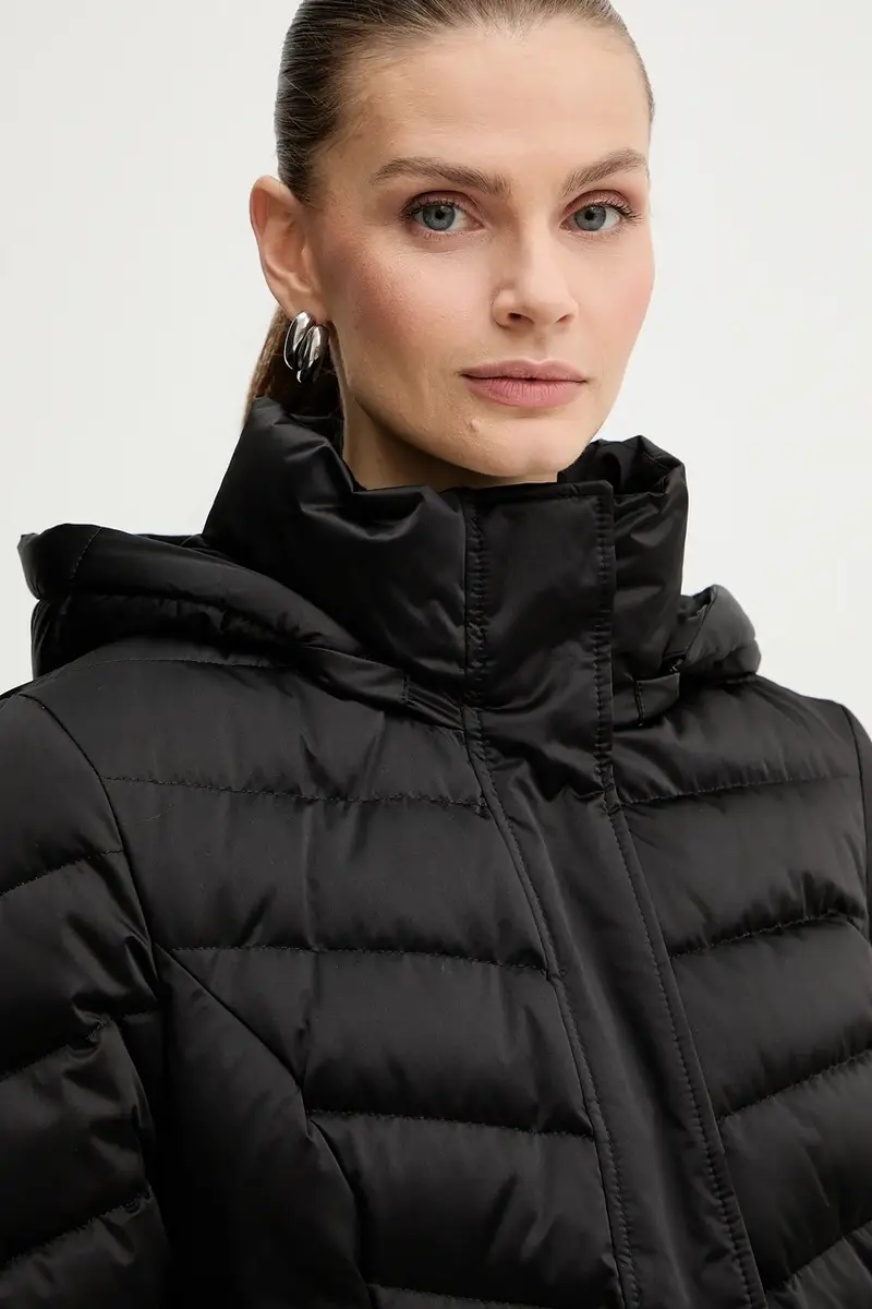 Guess Piumino lungo donna nero con cappuccio miniatura 4