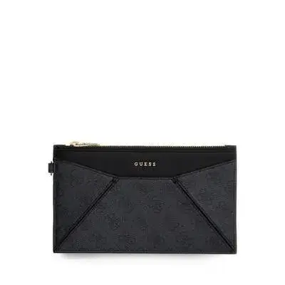 Pochette piatta con zip per donna Guess