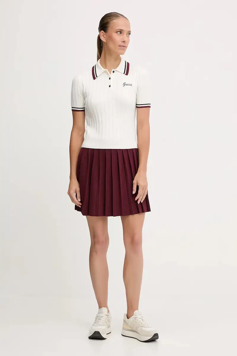 polo con lana SABINA colore beige V5BP04 Z1152 miniatura 2