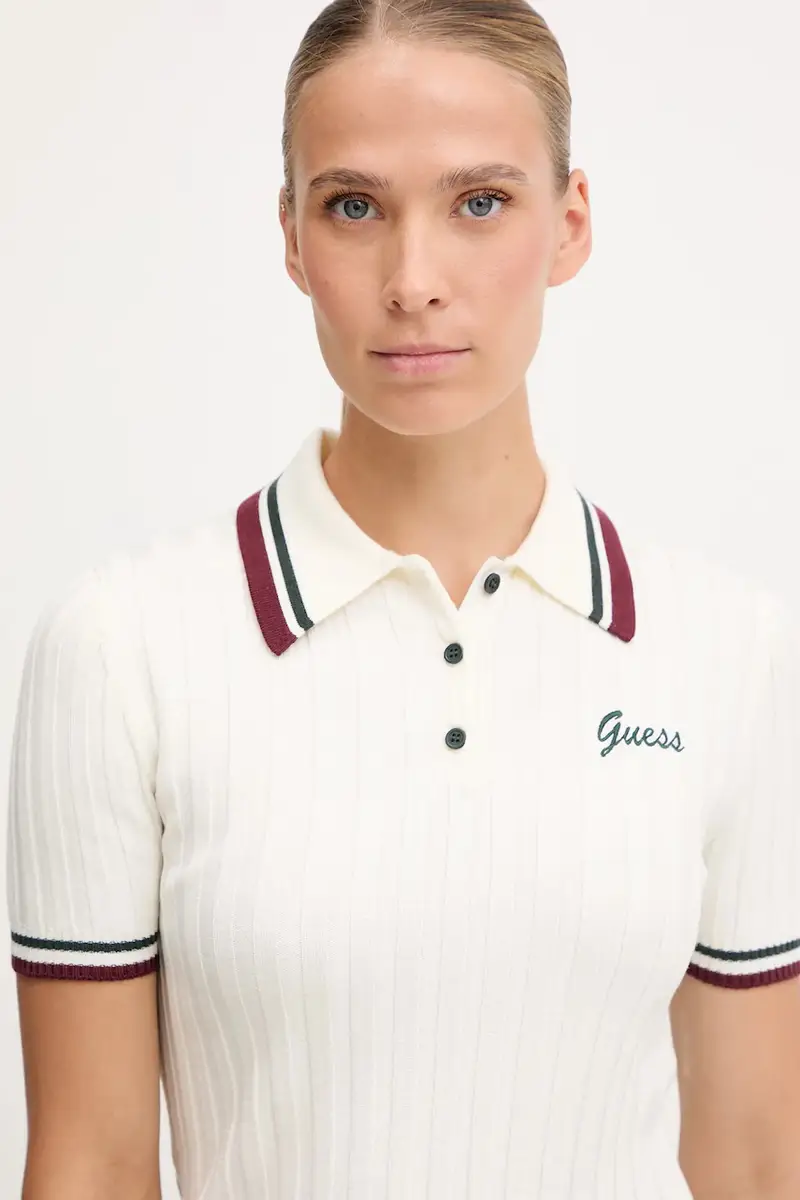 polo con lana SABINA colore beige V5BP04 Z1152 miniatura 4