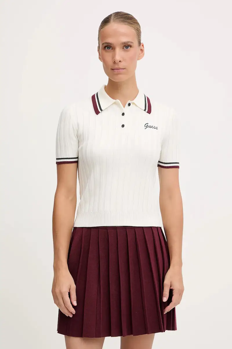 polo con lana SABINA colore beige V5BP04 Z1152