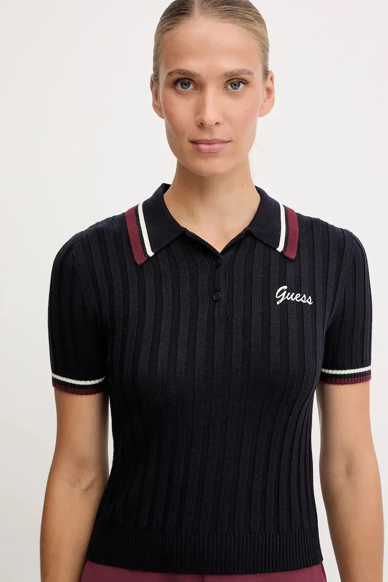 polo con lana SABINA colore blu navy V5BP04 Z1152 miniatura 4