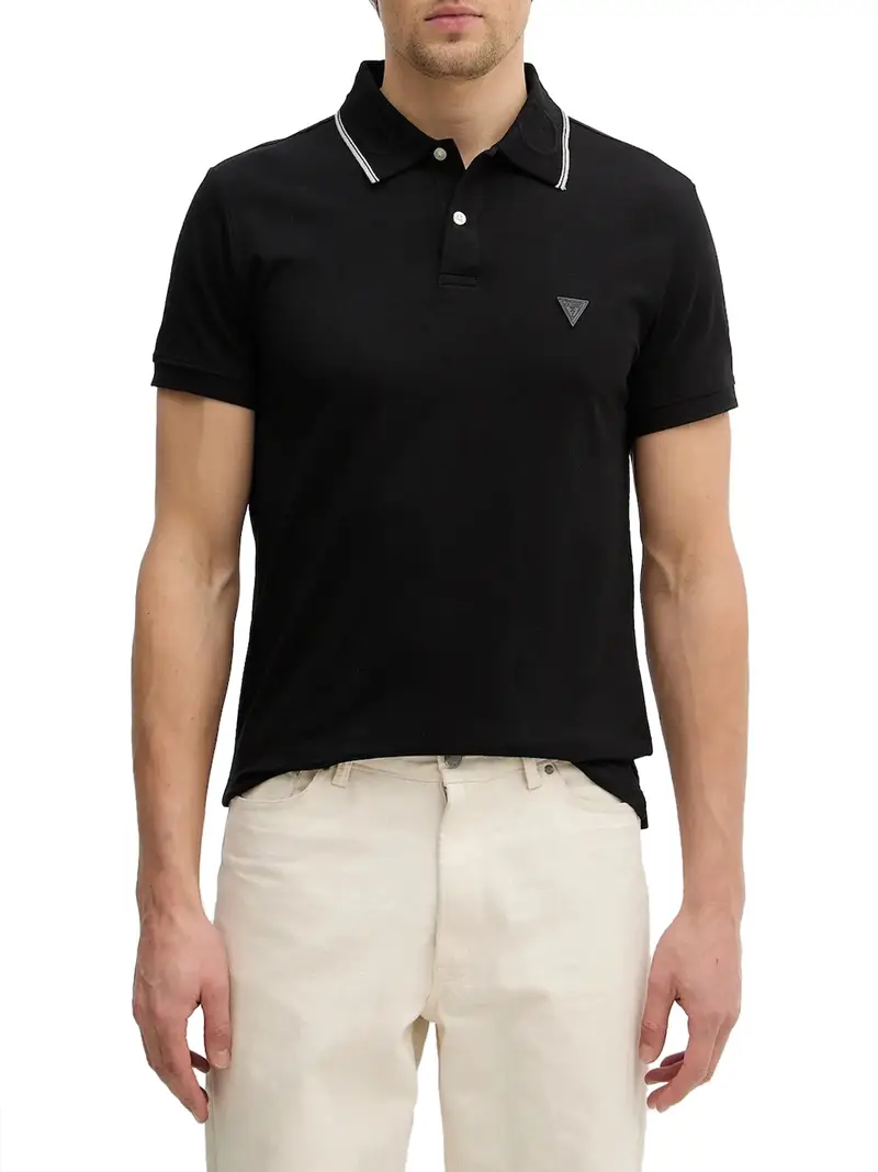 polo guess nolan da uomo - nero