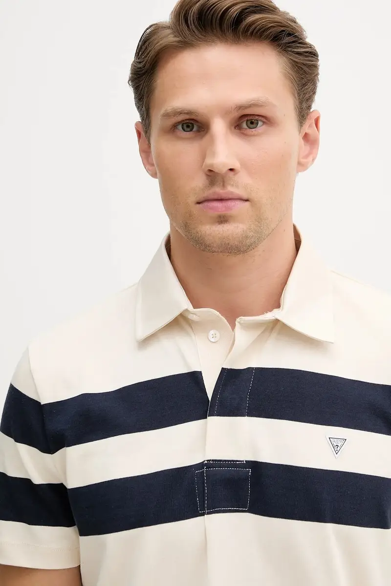 Guess Polo Uomo Beige 3123258 miniatura 4