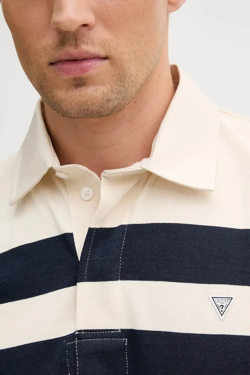 Guess Polo Uomo Beige 3123258 miniatura 5