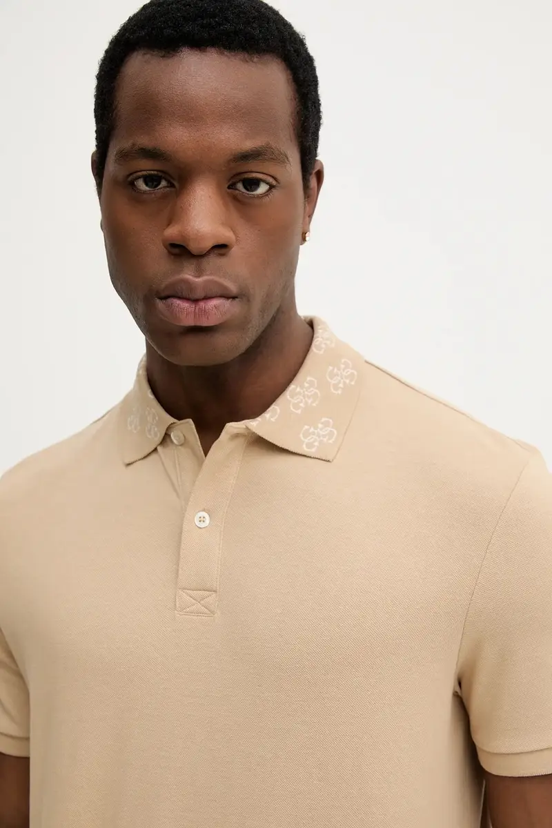 Guess Polo Uomo Beige 2885328 miniatura 4