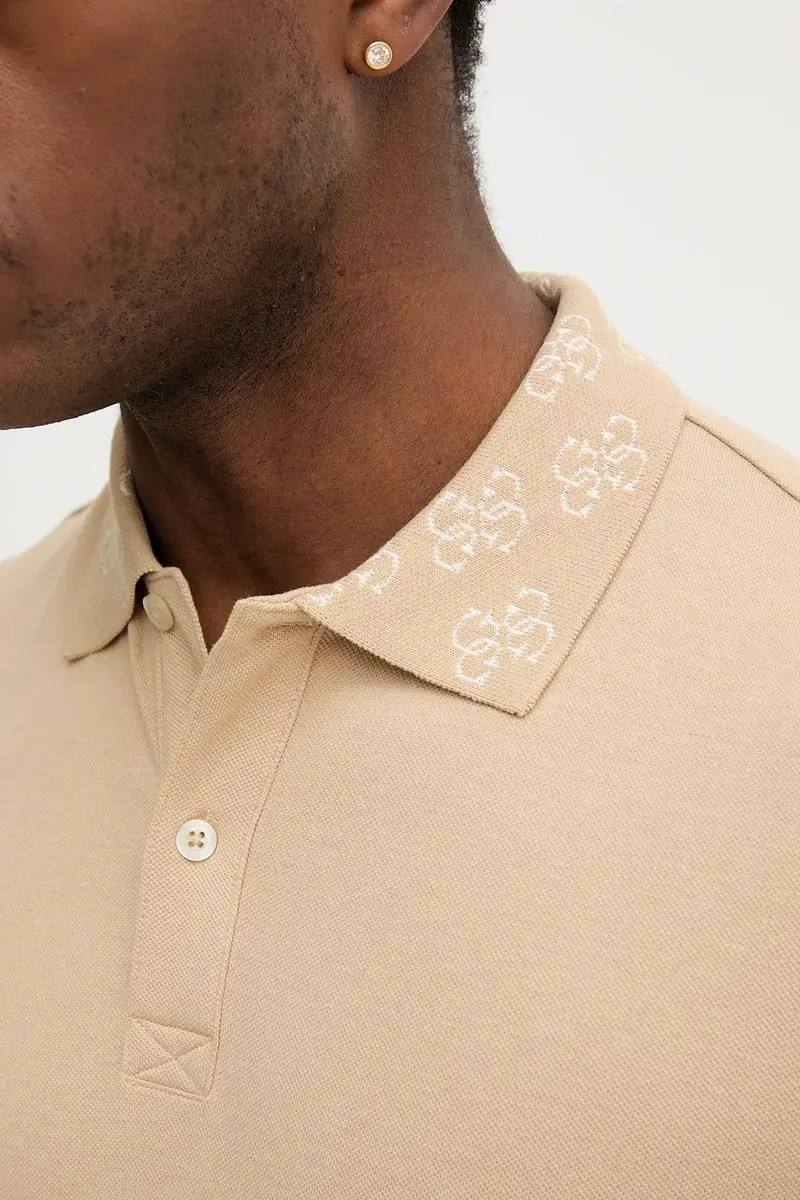 Guess Polo Uomo Beige 2885328 miniatura 5