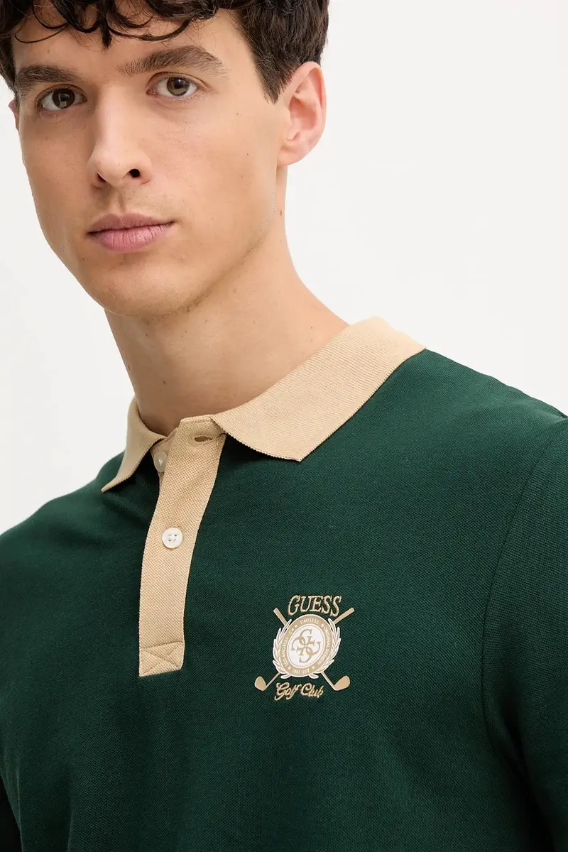 Guess Polo Uomo Verde 3159310 miniatura 4