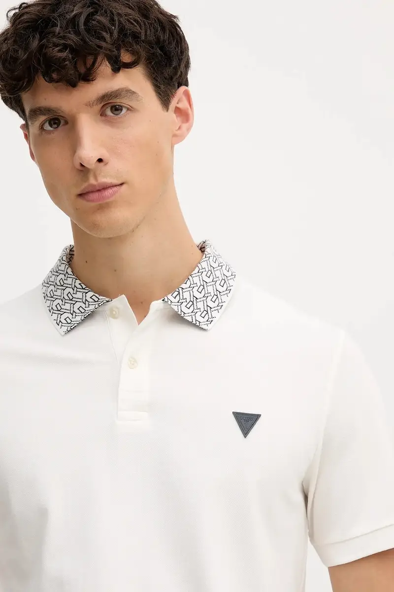 Guess Polo Uomo Beige 3123513 miniatura 4