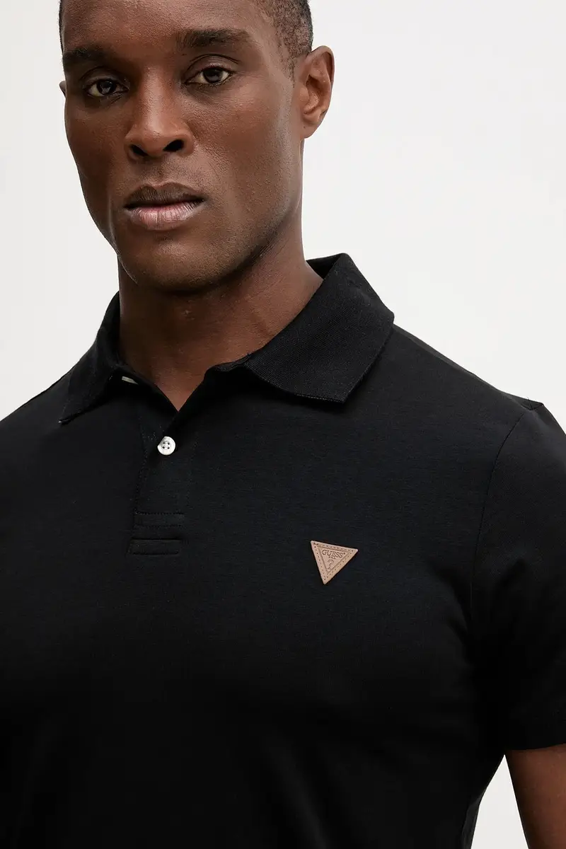 Guess Polo Uomo Nero 3649705 miniatura 4