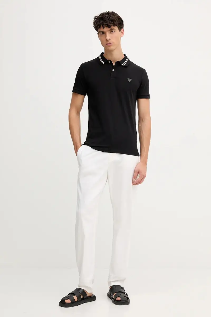 Guess Polo Uomo Nero 3152377 miniatura 2