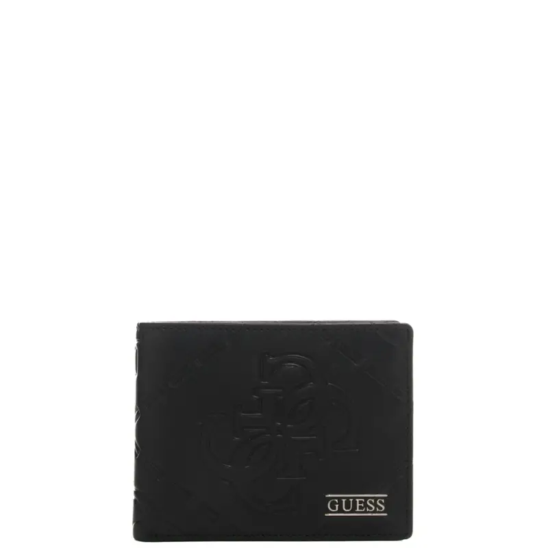 portafoglio a libro da uomo boston bifold con maxi logo 4g inciso sul davanti nero