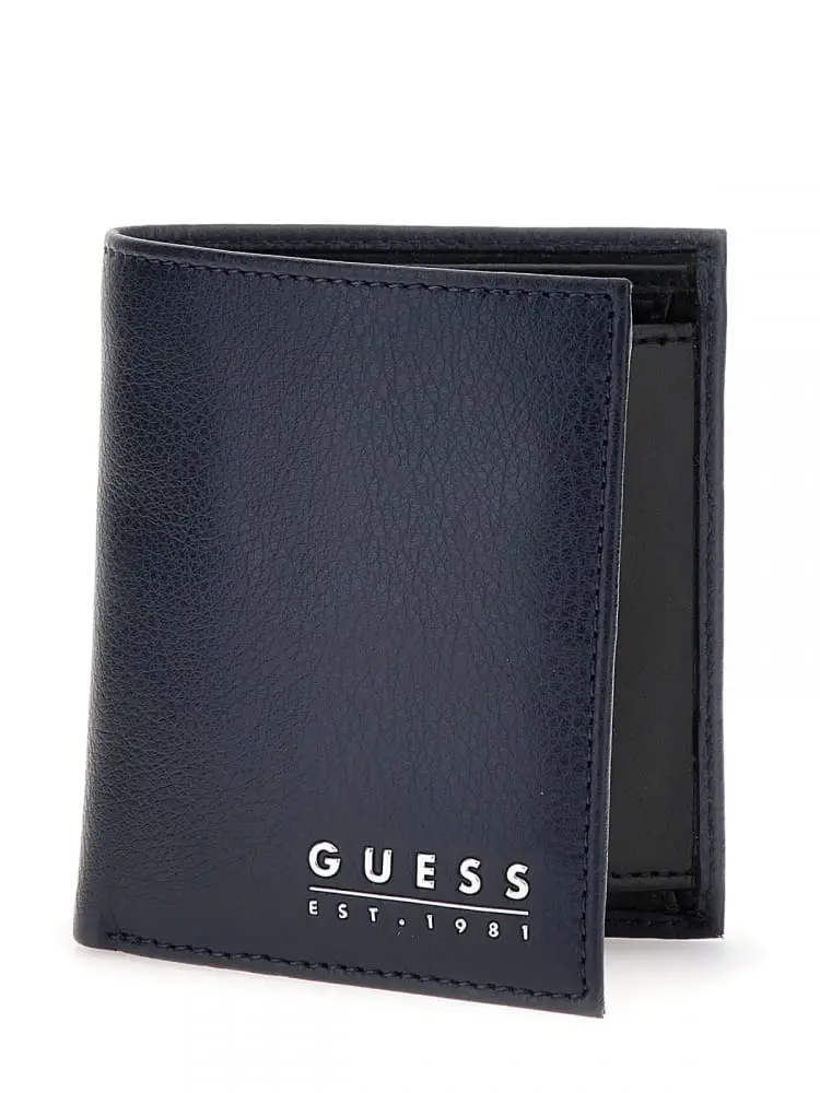 portafoglio con design portabanconote blu