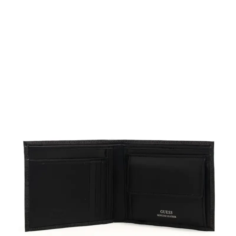 Guess portafoglio da uomo vezzola in vera pelle con logo 4g nero black miniatura 3