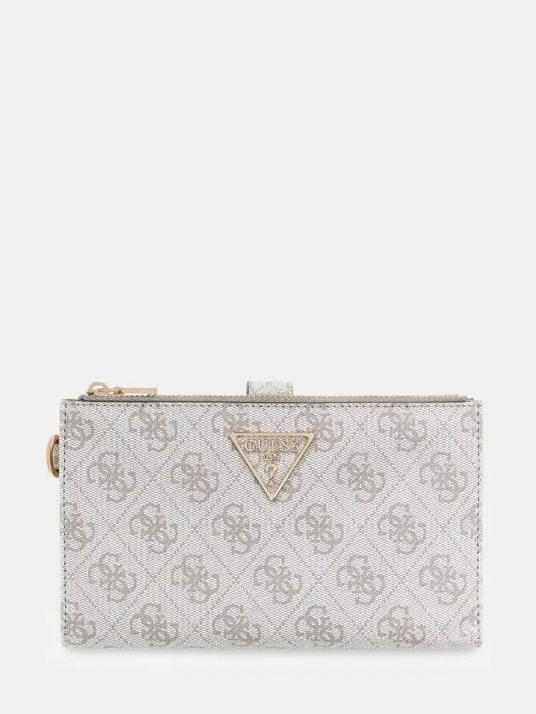 portafoglio donna laurel ii maxi in ecopelle logata beige chirao con organizer