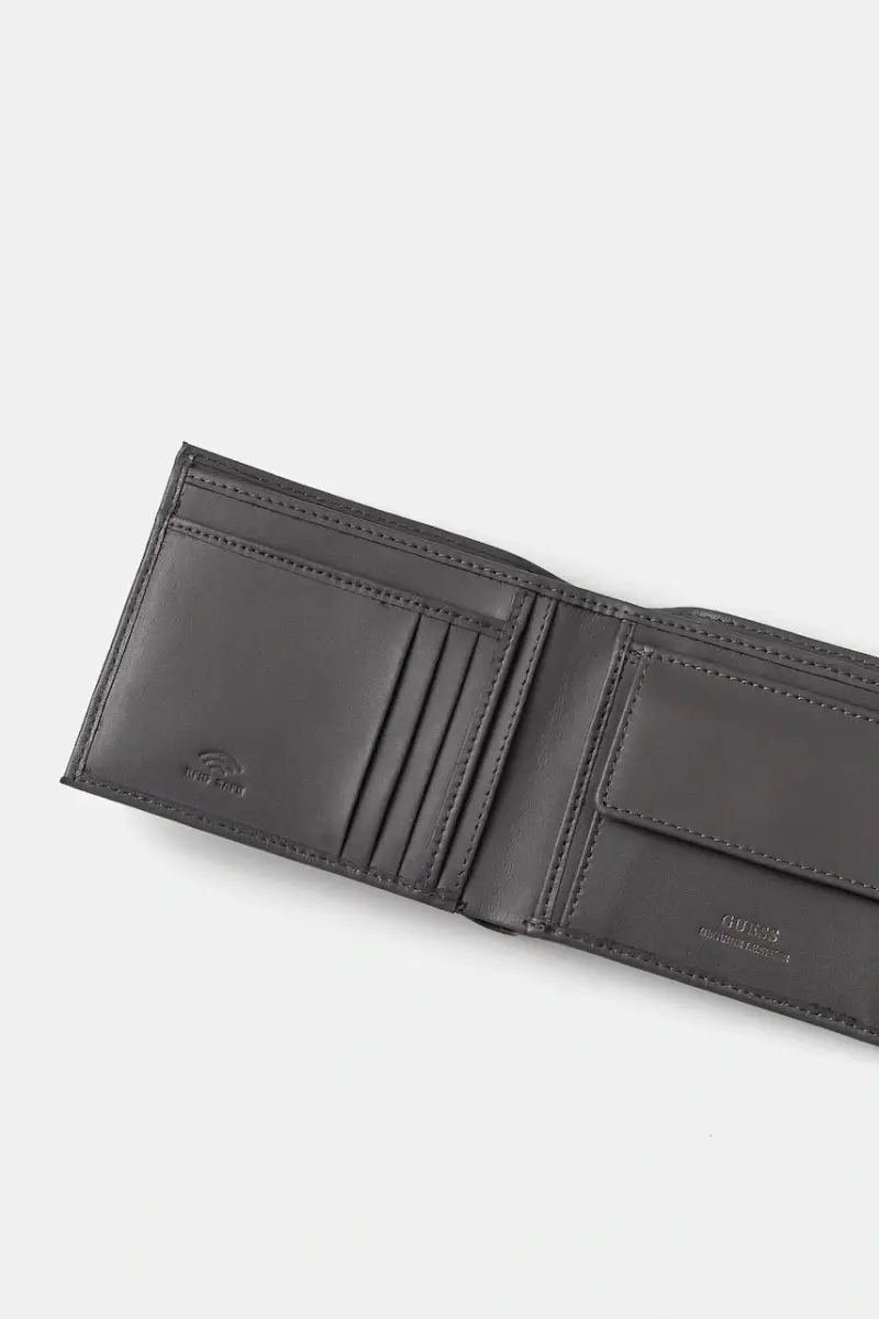 portafoglio in pelle uomo colore grigio miniatura 3