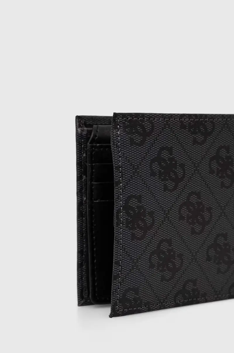 portafoglio in pelle uomo Grigio miniatura 2