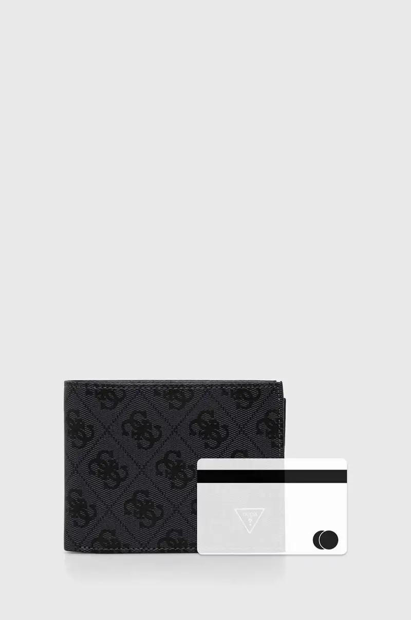 portafoglio in pelle uomo Grigio miniatura 5