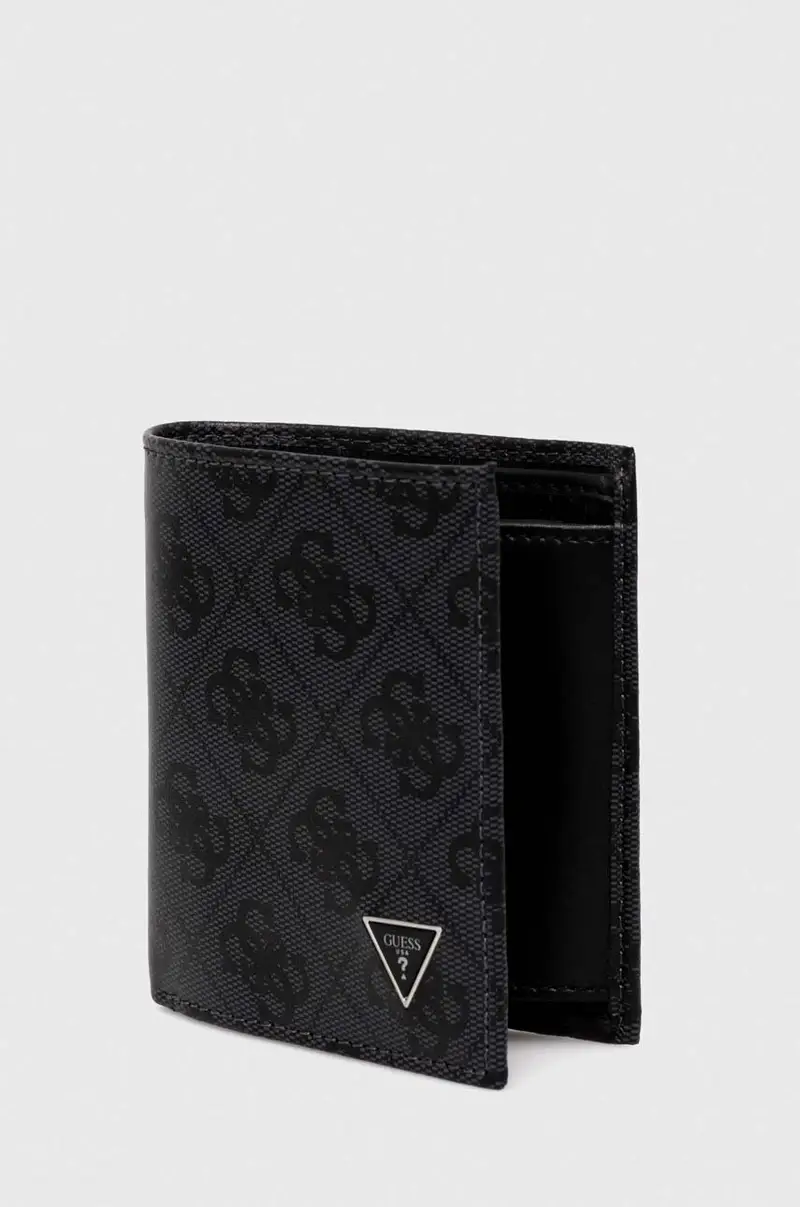 portafoglio in pelle uomo Nero miniatura 2