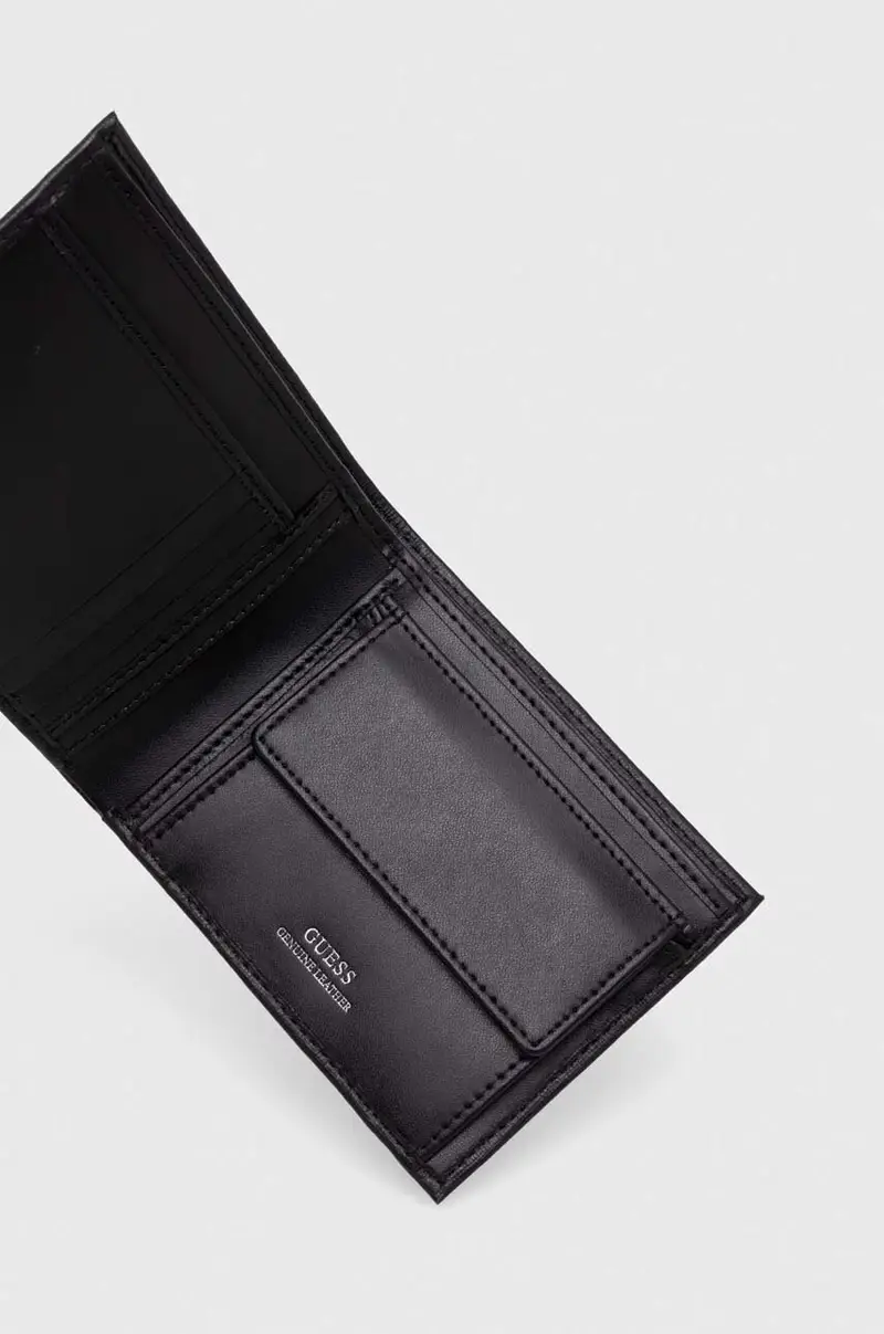 portafoglio in pelle uomo Nero miniatura 3