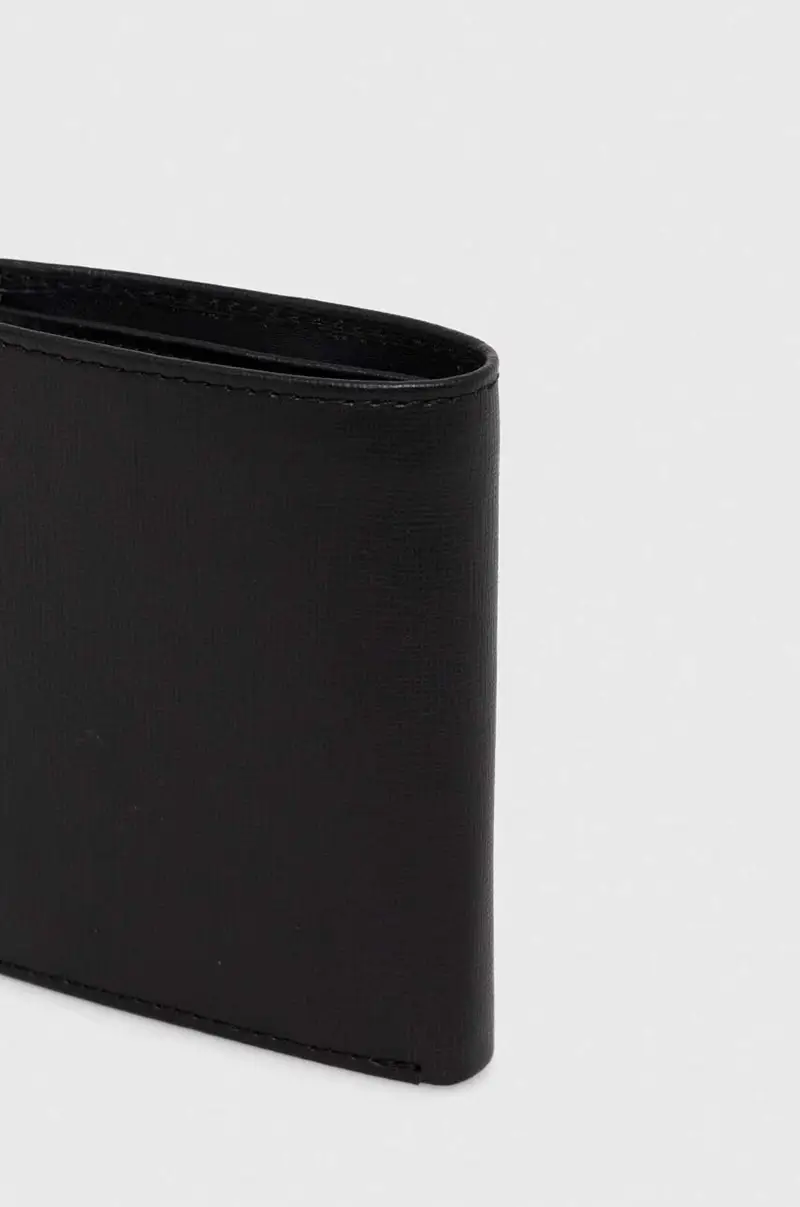 portafoglio in pelle uomo Nero miniatura 2
