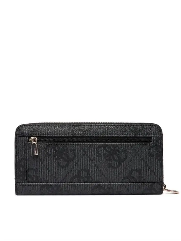portafoglio nero donna logo all over miniatura 2