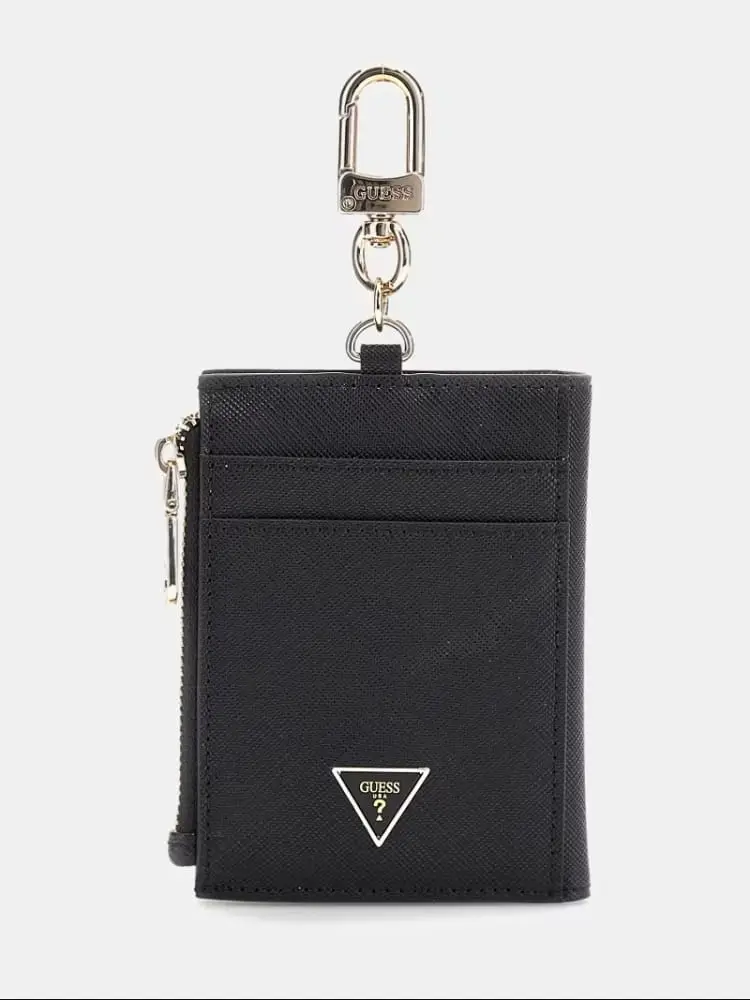 portafoglio nero donna mini logo