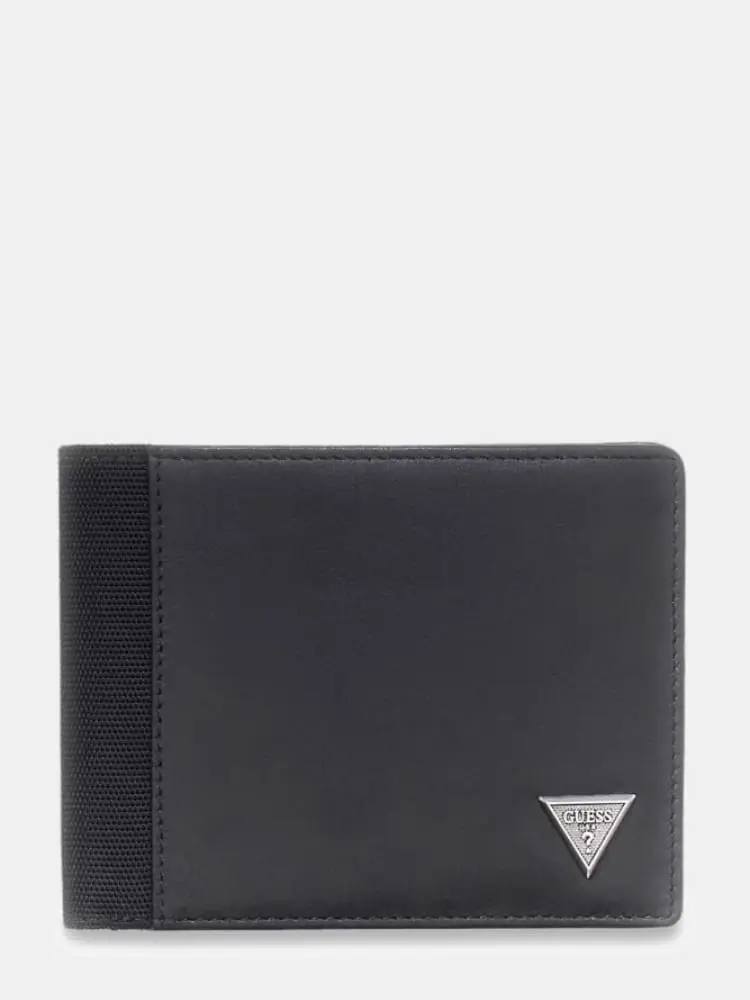 portafoglio uomo berna trifold s in pelle nera