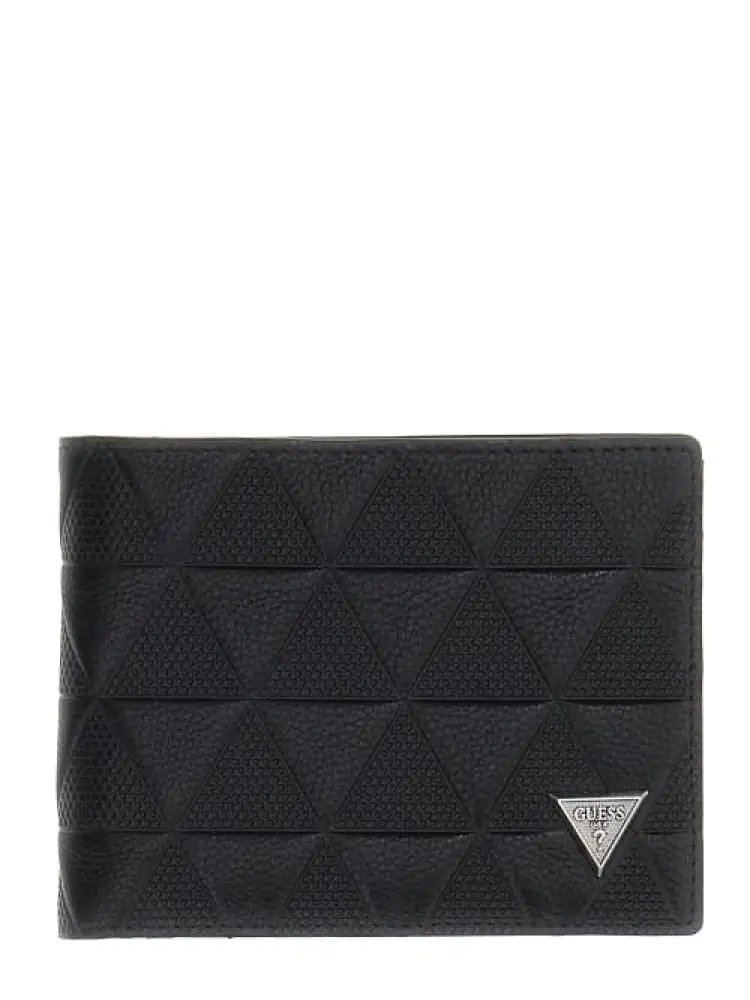 portafoglio uomo torino in pelle nera con porta carte e porta monete