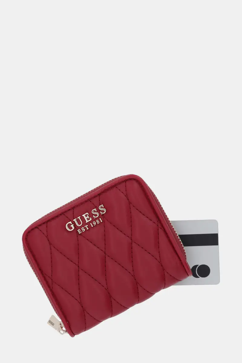 Guess Portafoglio Valla Rosso in plastica riciclata miniatura 4