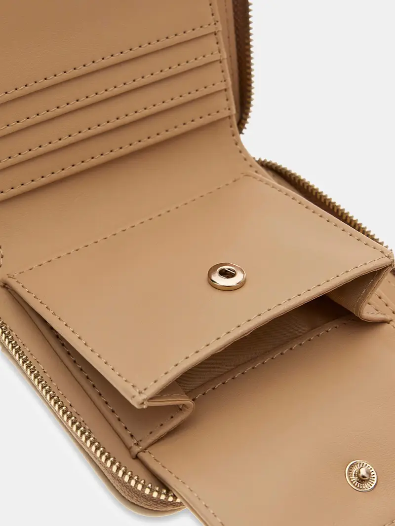 Portamonete JESSA caramello / broccato / oro miniatura 2