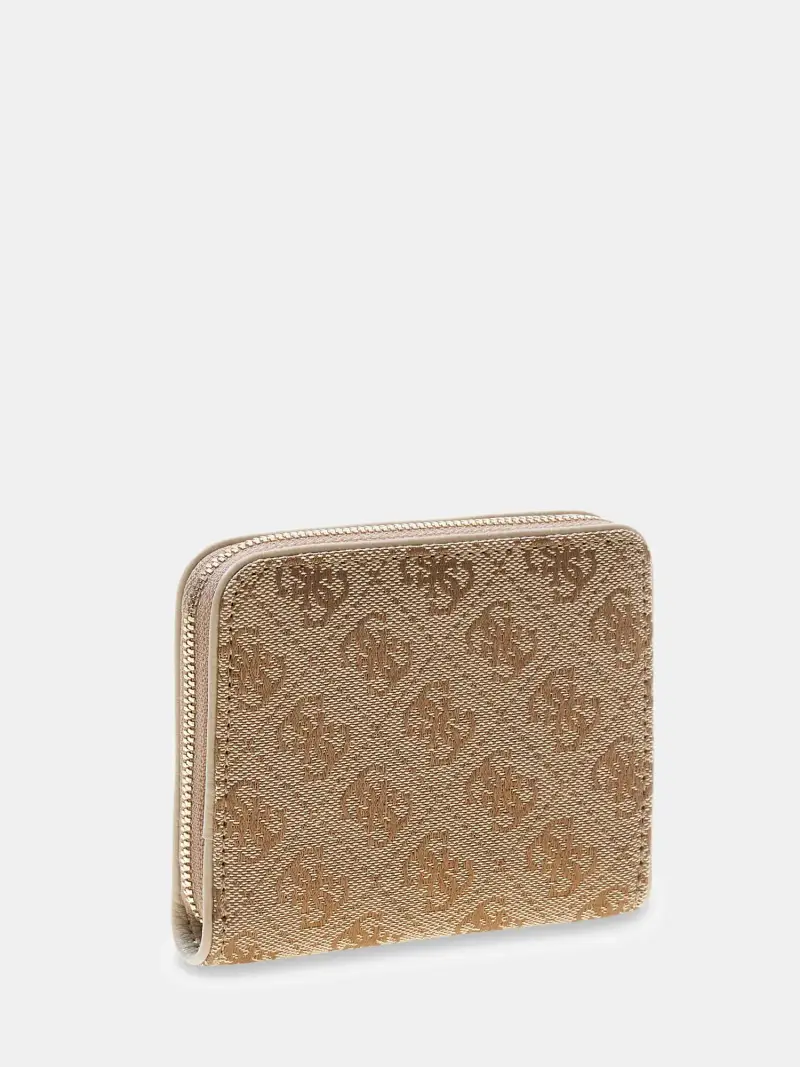 Portamonete JESSA caramello / broccato / oro miniatura 3
