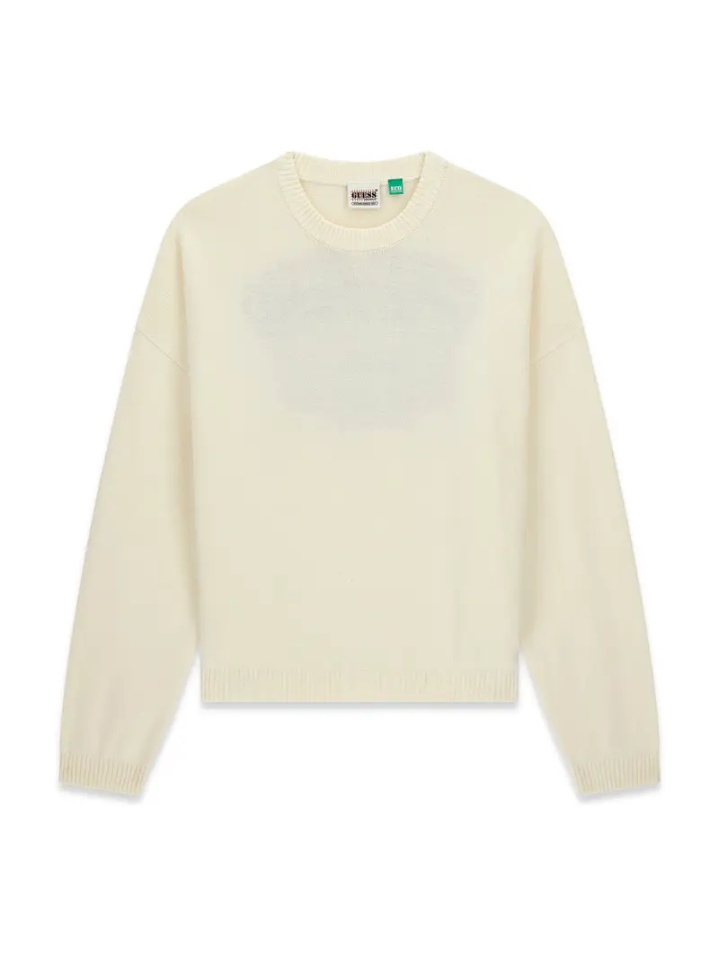 Pullover crema / rosso ciliegia