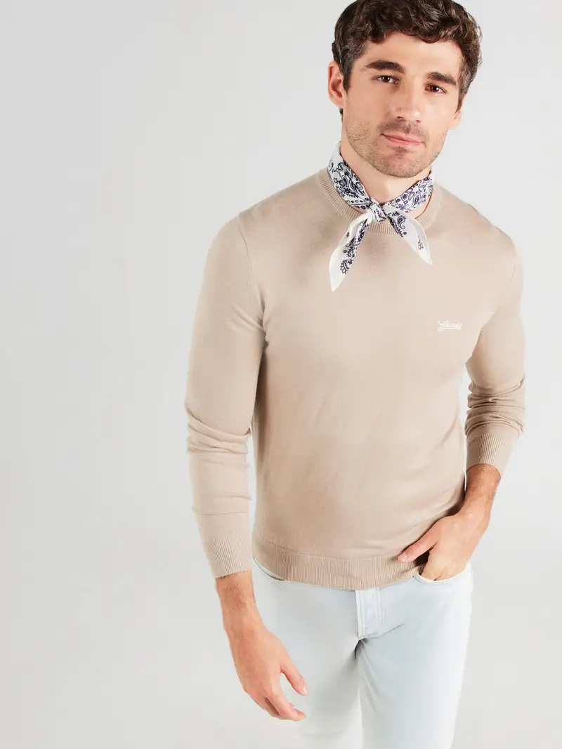 Pullover DANIEL beige / bianco miniatura 3