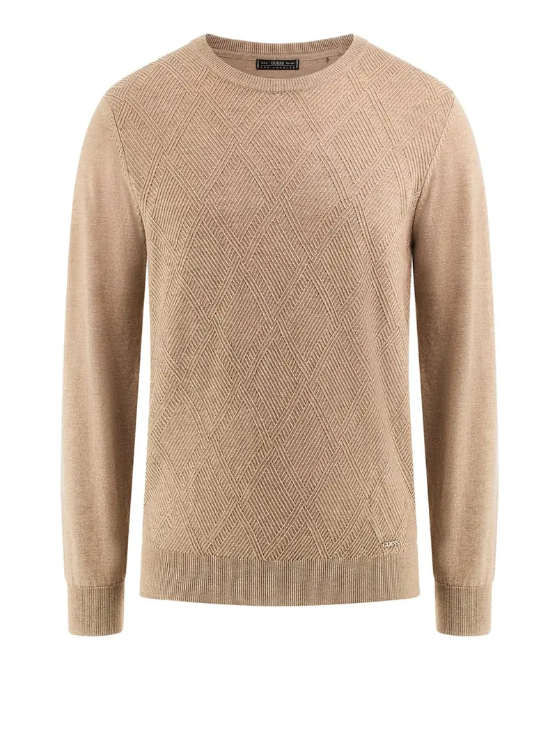 pullover guess jamaar da uomo - beige