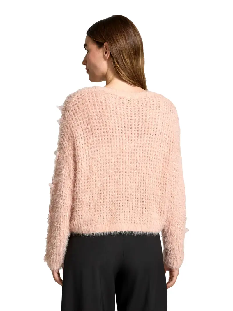 Guess Pullover donna rosa con dettagli unici miniatura 2