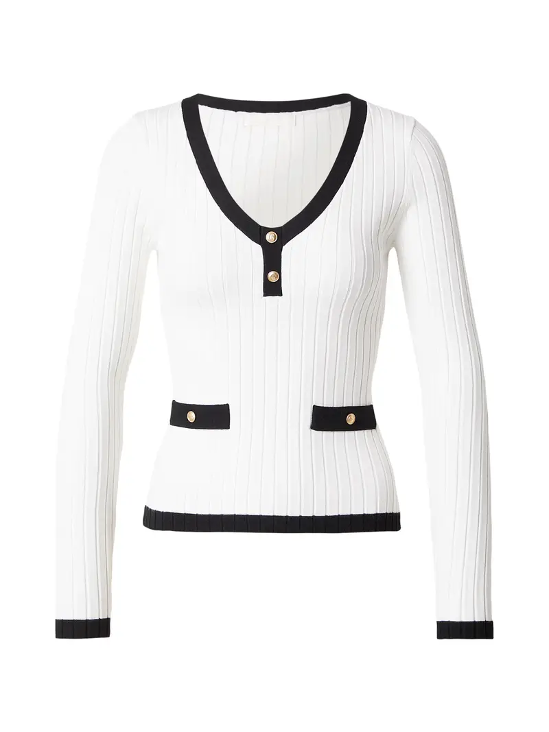 Pullover LAUREL crema / nero