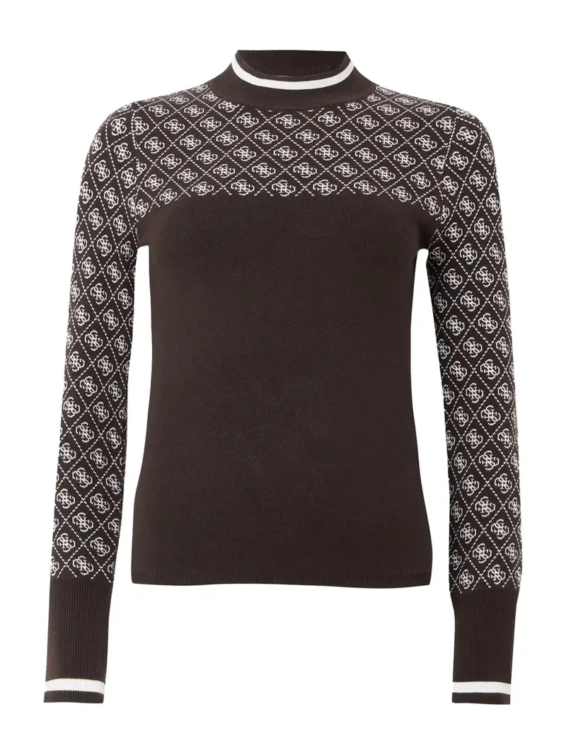 Pullover marrone / bianco