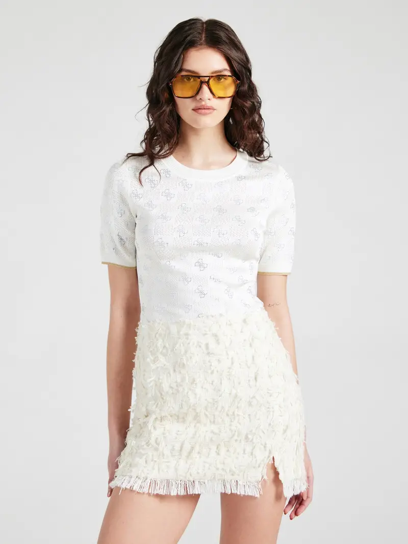 Pullover 'Rosie' argento / bianco miniatura 2