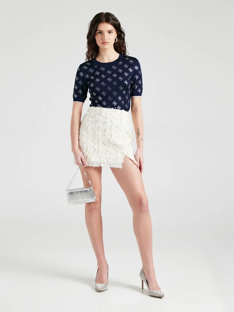 GUESS Pullover 'Rosie'  blu scuro / argento miniatura 3