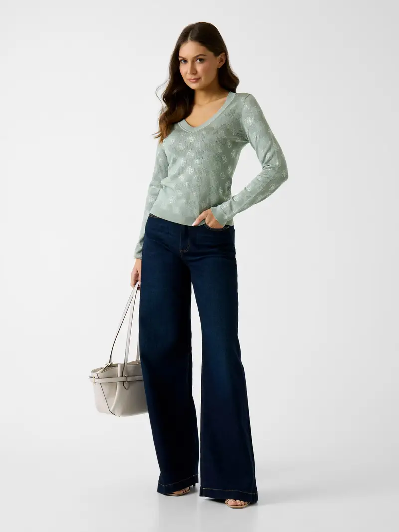 Pullover ROSIE verde chiaro / argento miniatura 2