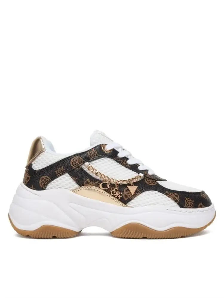 scarpe bianche donna con logo