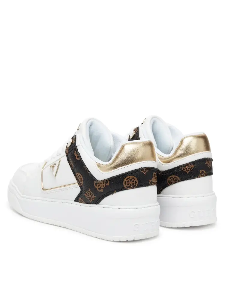 scarpe bianche donna logo a contrasto miniatura 2